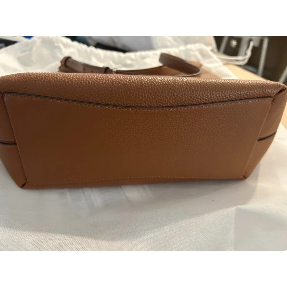 Kate Spade New York Pebbled Leather Hobo Bag Brown Crossbody Shoulder Bag